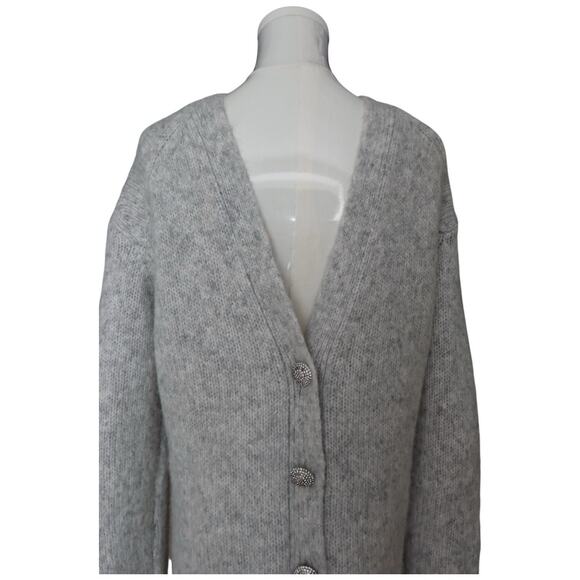 Ba&Sh Women's Gray Wool Blend V Back Beyla Sweater Dress Size 0/XS - Picture 14 of 14